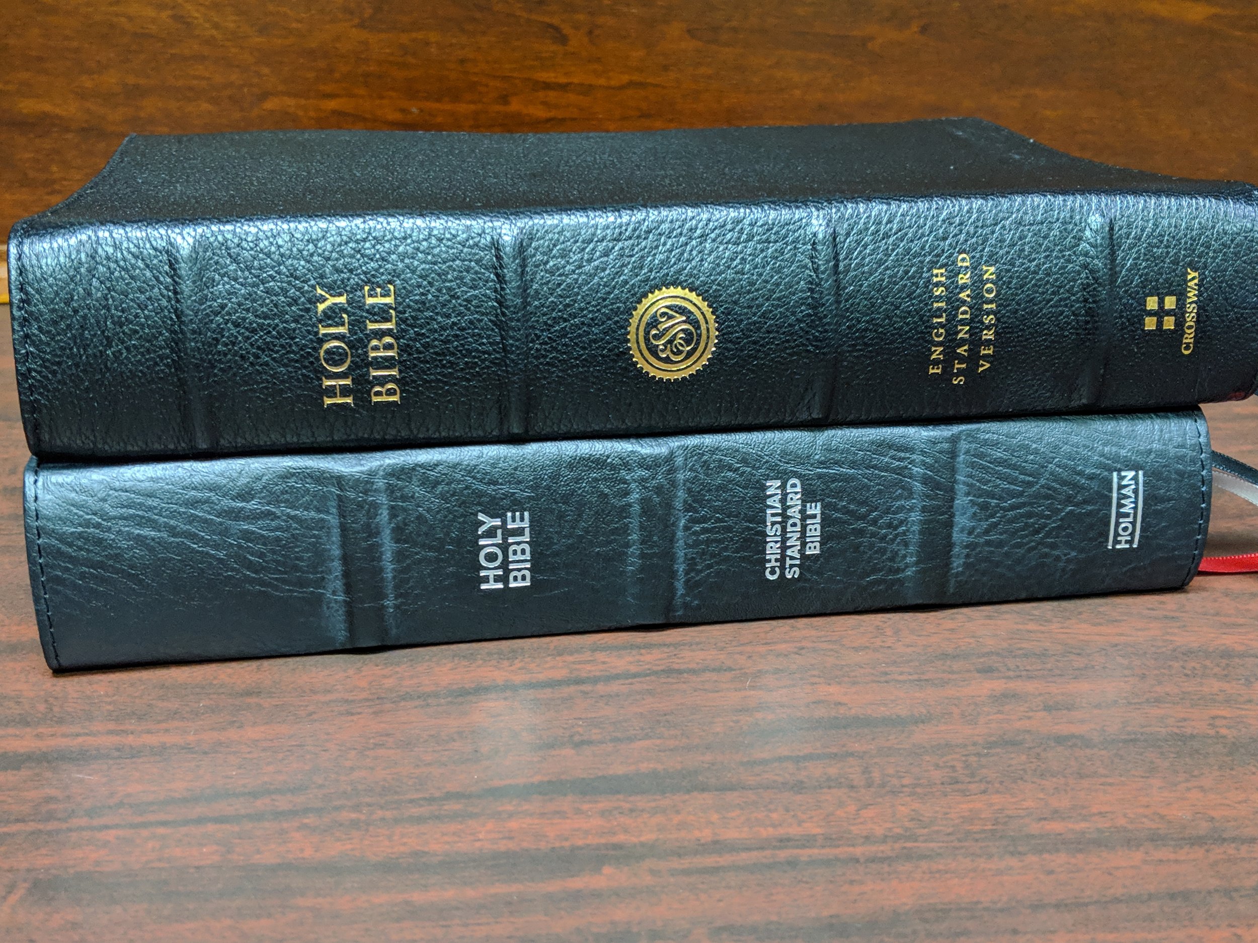 CSB Pastor’s Bible on bottom ESV Preaching Bible on top