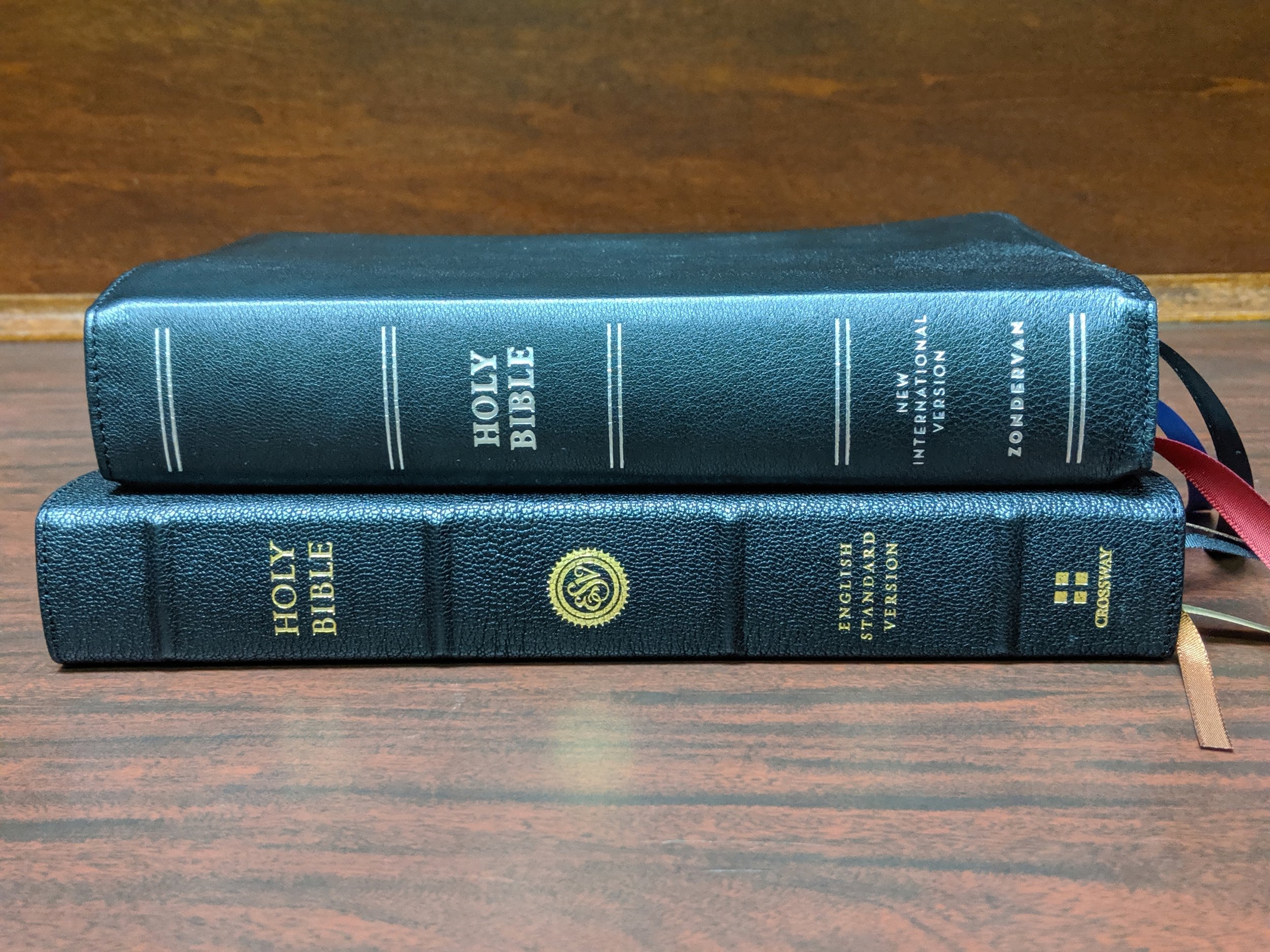  NIV Premier - top ESV Omega - bottom 