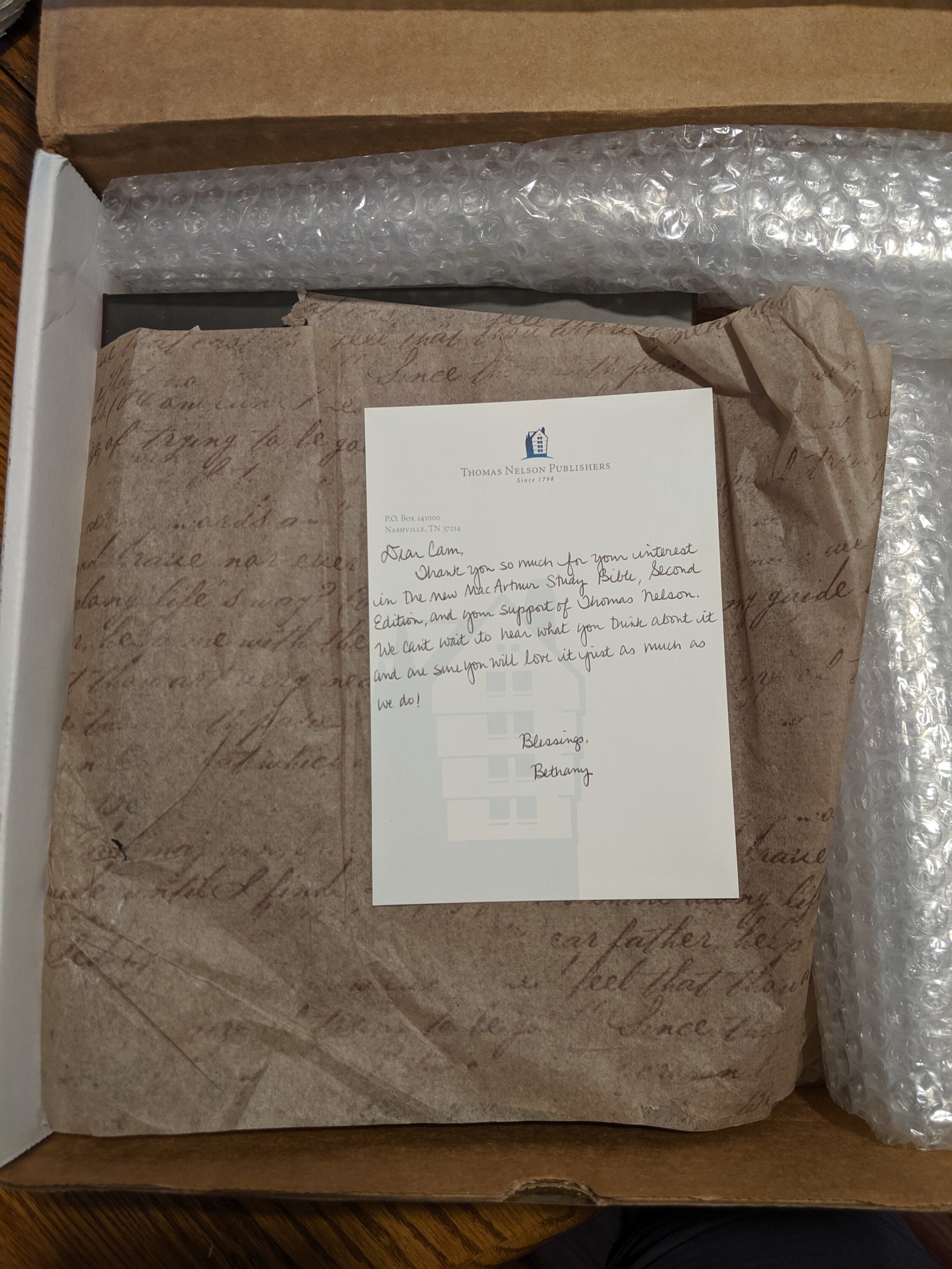  The only publisher that’s ever written me a personal note. So cool! Thanks Bethany! 