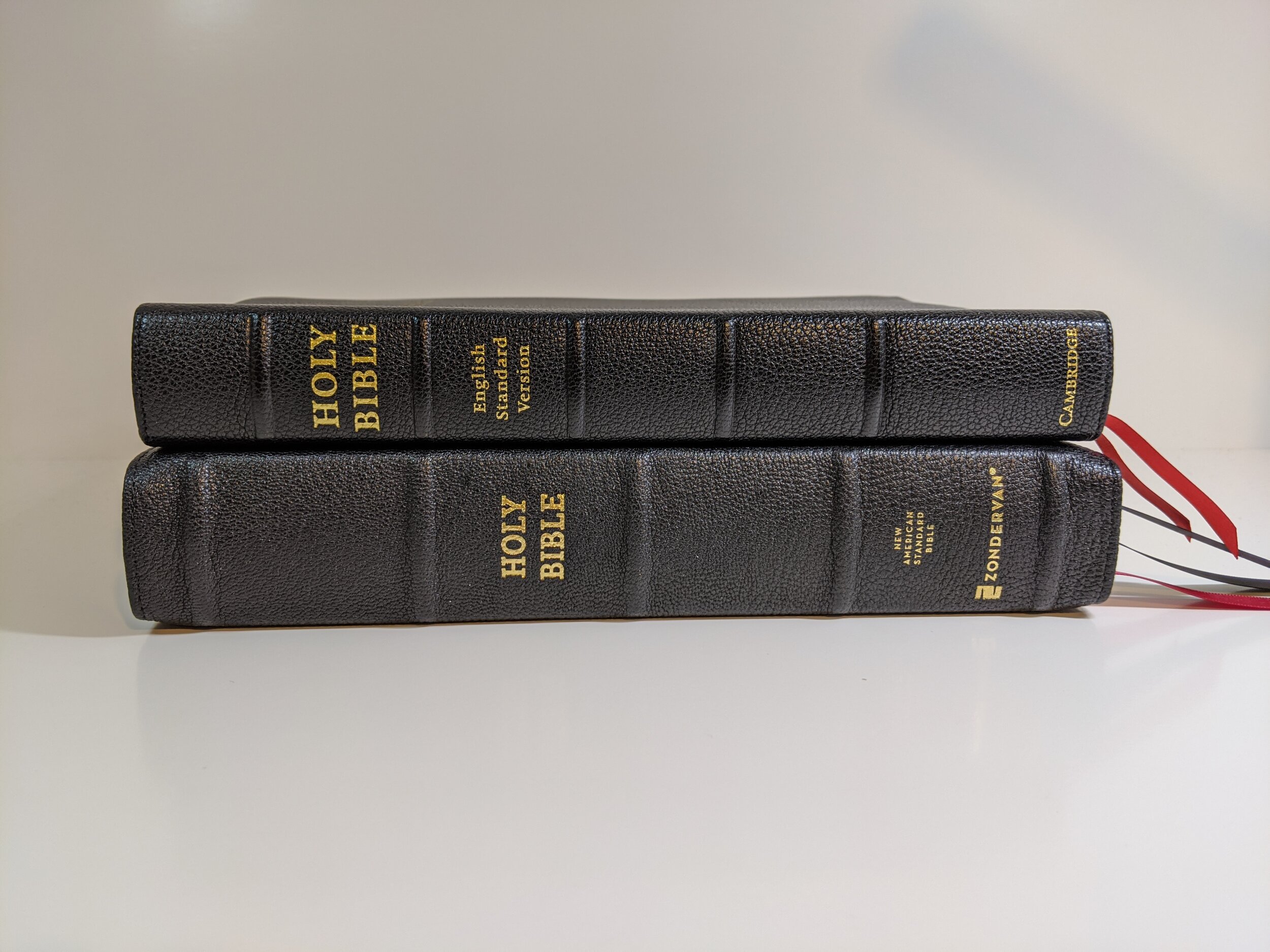  top - Cambridge Topaz bottom - Zondervan SCR 