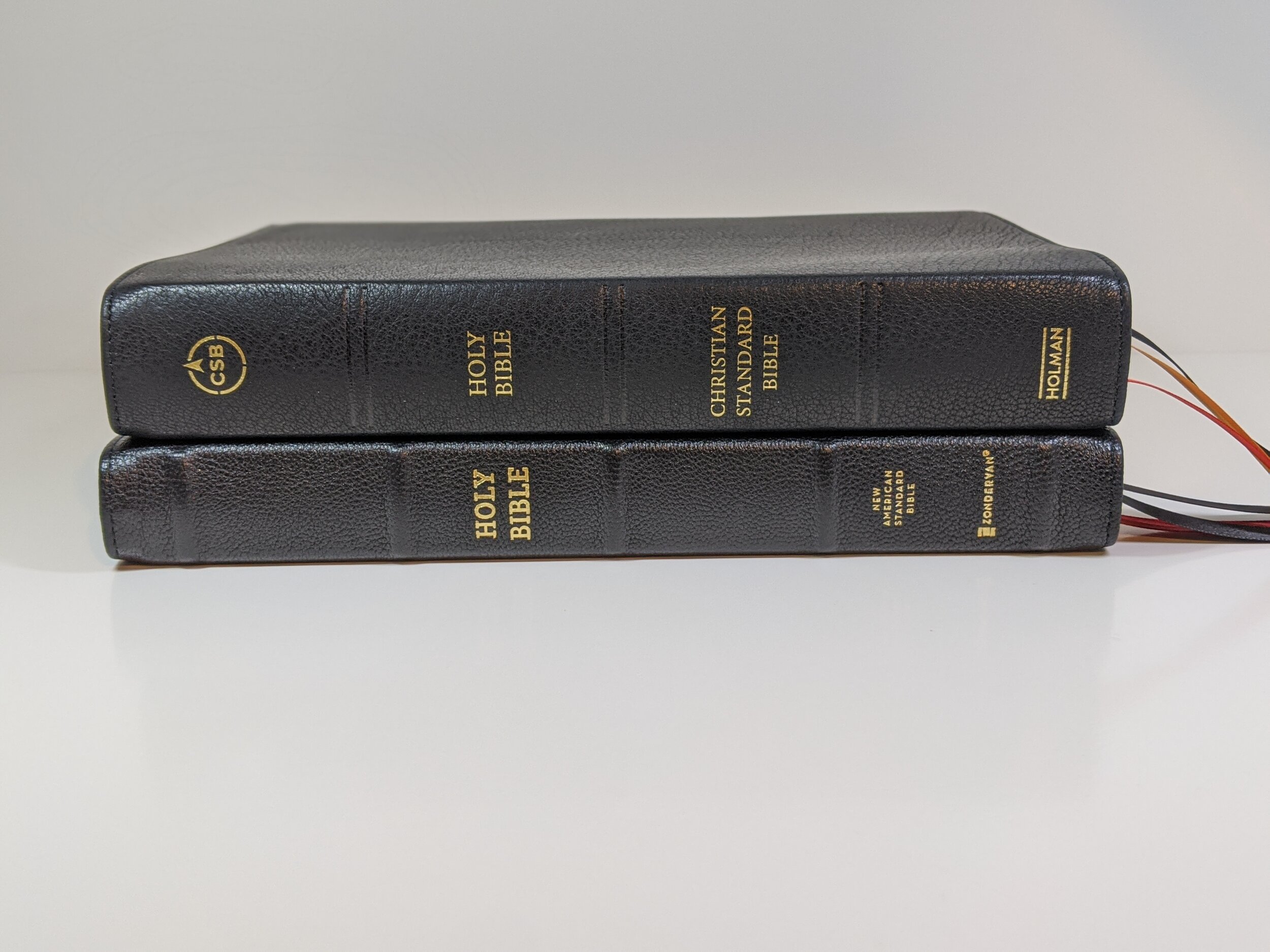  top - CSB VbV bottom - Zondervan NASB Preacher’s Bible 