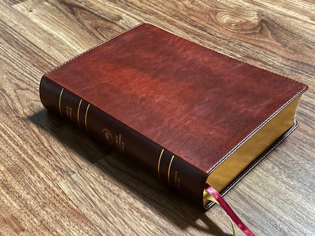 LSB Large Print Wide Margin in Reddish Brown Faux&nbsp;Leather